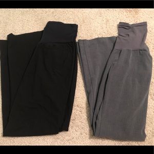 Maternity dress work pants gray black, 10 M long